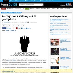 Anonymous s'attaque à la pédophilie