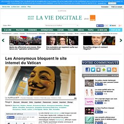 Les Anonymous bloquent le site internet du Vatican