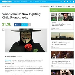 Anonymous Hackers Now Fighting Child Pornography