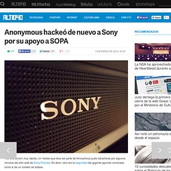 Anonymous hackeó de nuevo a Sony por su apoyo a SOPA