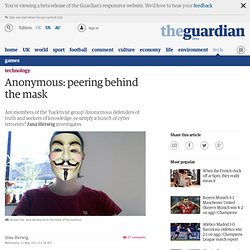Anonymous: peering behind the mask
