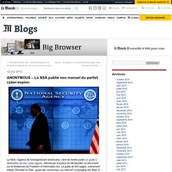 ANONYMOUS – La NSA publie son manuel du parfait cyber-espion