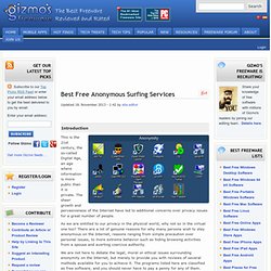 Best Free Anonymous Surfing Services