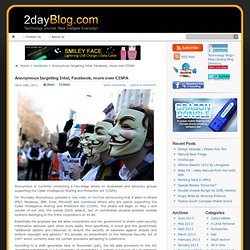 Anonymous targeting Intel, Facebook, more over CISPA