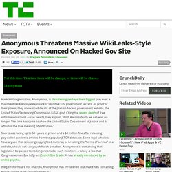 Anonymous Threatens Massive WikiLeaks-Style Exposure, Announced On Hacked Gov Site