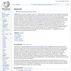 Wikipédia : Anorexie