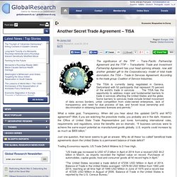 Another Secret Trade Agreement – TISA