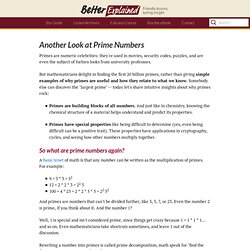 Another Look at Prime Numbers