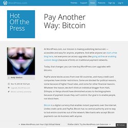 Pay Another Way: Bitcoin