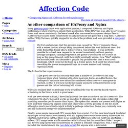 Another comparison of HAProxy and Nginx « Affection Code