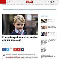 Prince George has marked another exciting milestone