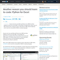 Another reason you should learn to code: Python for Excel