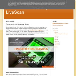 Fingerprinting – Down the Ages