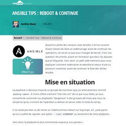 Ansible Tips : Reboot & Continue