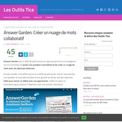 Answer Garden. Créer un nuage de mots collaboratif