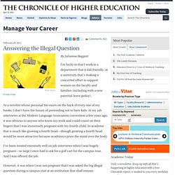 Answering the Illegal Question - Manage Your Career