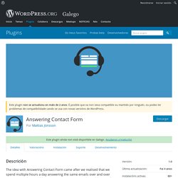Answering Contact Form – Plugin de WordPress