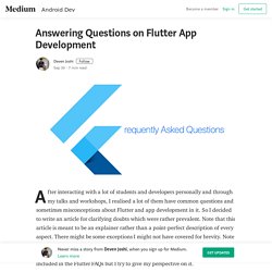 Answering Questions on Flutter App Development – Deven Joshi