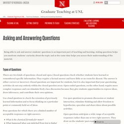 Asking and Answering Questions