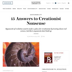 15 Answers to Creationist Nonsense