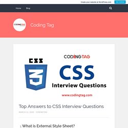 Top Answers to CSS Interview Questions – Coding Tag