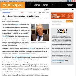 Steve Barr's Answers for School Reform