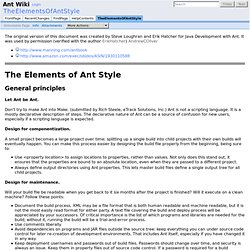 TheElementsOfAntStyle - Ant Wiki