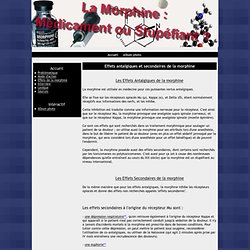Effets antalgiques et secondaires de la morphine - TPE Morphine