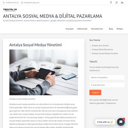 Antalya Sosyal Medya Yönetimi