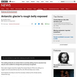 Antarctic glacier's rough belly exposed
