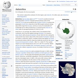Antarctica - Wikipedia, the free encyclopedia