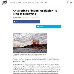 Antarctica’s “bleeding glacier” is kind of terrifying