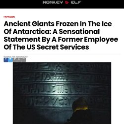 Ancient giants frozen in the ice of Antarctica: a sensational statement by a former employee of the US secret services - Monkey & Elf