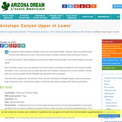 Antelope Canyon Upper et Lower - Arizona - Guide de voyage Usa Ouest américain - Arizona Dream