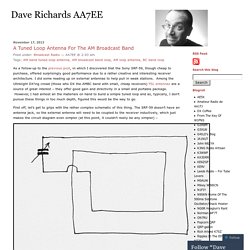 A Tuned Loop Antenna For The AM Broadcast Band