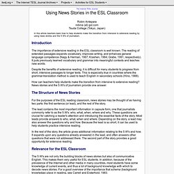 Antepara - Using the 5 W's of Journalism in the ESL Reading Classroom