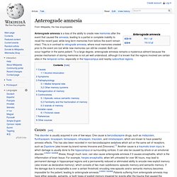 Anterograde amnesia