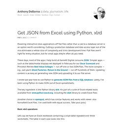 Get JSON from Excel using Python, xlrd