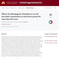 Effects of anthropogenic disturbances on soil microbial communities in oak forests persist for more than 100 years — Experts@Minnesota