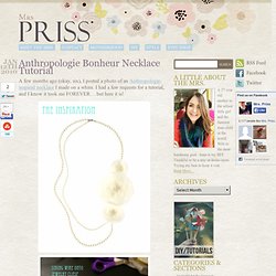 Anthropologie Bonheur Necklace Tutorial