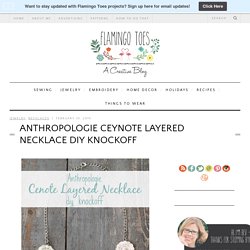 Anthropologie Ceynote Layered Necklace diy knockoff -Flamingo Toes