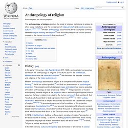 Anthropology of religion
