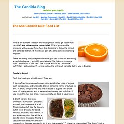 The Anti Candida Diet: Food List