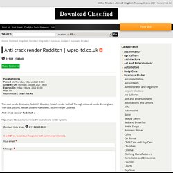 Anti crack render Redditch