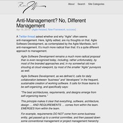 Anti-Management? No, Different Management