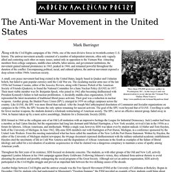 The Anti War Movement in the United