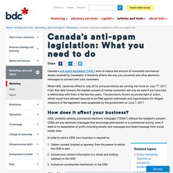 Anti-spam legislation: What you need to do