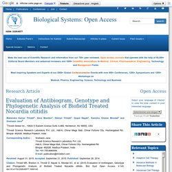 Evaluation of Biofield Energy Treated Nocardia otitidis