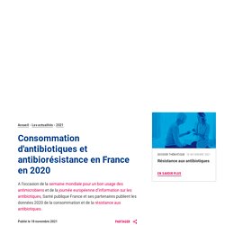 SANTE PUBLIQUE FRANCE 18/11/21 Consommation d'antibiotiques et antibiorésistance en France en 2020