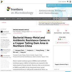 FRONT. MICROBIOL. 20/08/19 Bacterial Heavy-Metal and Antibiotic Resistance Genes in a Copper Tailing Dam Area in Northern China